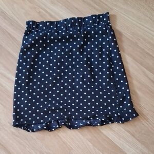 Black Polka Dot Women's Skirt